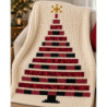 Buffalo Plaid Christmas Tree Chunky Knit Blanket Pattern