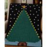 Christmas Tree Under Darkness Chunky Knit Blanket Pattern
