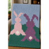 Easter Bunnies Chunky Knit Blanket Pattern | Digital Download