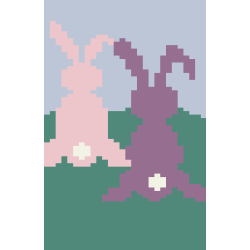 Easter Bunnies Chunky Knit Blanket Pattern | Digital Download