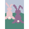 Easter Bunnies Chunky Knit Blanket Pattern | Digital Download