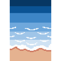 Beach Scene Chunky Knit Blanket Pattern | CYDH