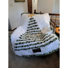 Simple Christmas Tree Chunky Hand Knit Blanket PDF Pattern