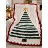Simple Christmas Tree Chunky Hand Knit Blanket PDF Pattern
