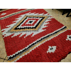 Maroon Aztec Chunky Knit Blanket Pattern | Digital PDF