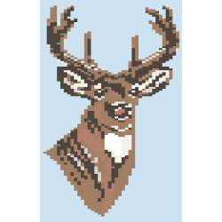Buck Deer XL Chunky Knit Throw Pattern | CYDH