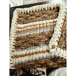 Leather & Lace Rustic Chunky Yarn Blanket | Handmade