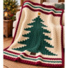 Classic Christmas Tree Chunky Knit Blanket Pattern | PDF