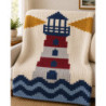 Lighthouse Chunky Hand Knit Blanket Pattern | Digital PDF