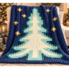 Midnight Frost Chunky Knit Christmas Tree Blanket Pattern