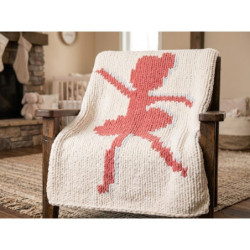 Thumbelina Ballerina Chunky Knit Blanket Pattern | PDF