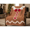 Gingerbread Best Dressed Chunky Knit Christmas Blanket Pattern