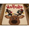 Holiday Deer Christmas Lights Chunky Knit Blanket Pattern